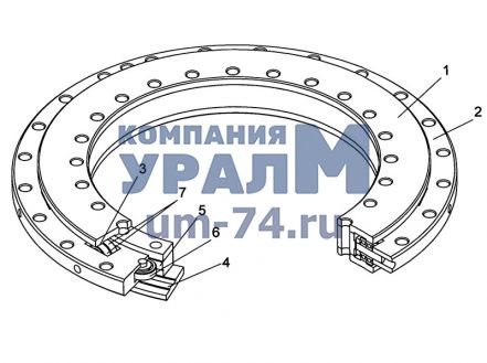 Опорно поворотный подшипник чертеж