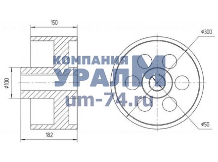 Шкив тормозной 200 чертеж