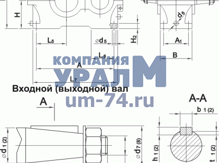 Чертеж Редуктор 1ЦУ 250