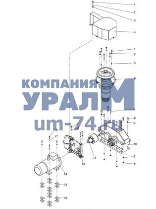 Механизм вращения 251.13.00.000-02