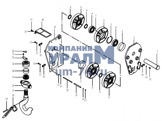 Подвеска крюковая 25т КС-45717.64.300-01