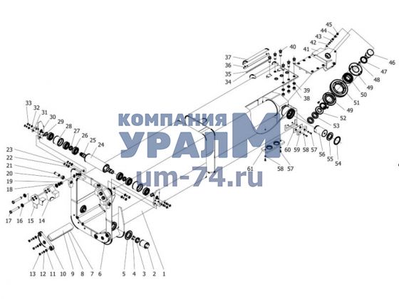Стрела в сборе. Секция вторая автокрана Галичанин КС-55713-1В 25 тн