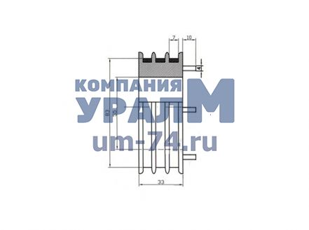 Чертеж Токосъемник (коллектор) кольцевой ТЭ-050 в сборе со щетками и щеткодержателями г/п 0,5 тн