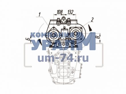 Чертеж Коробка отбора мощности КОМ МП02-4215008-61
