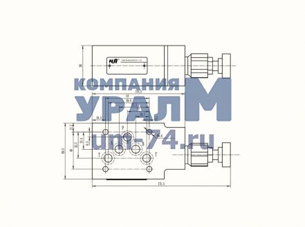 Чертеж Клапан предохранительный модульный ZPB10VP