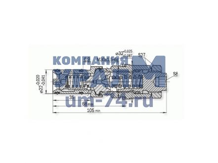 Чертеж Гидроклапан предохранительный КПР20-250-40-РС