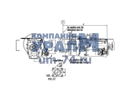 Чертеж Коробка отбора мощности КОМ МП05-4202010-40