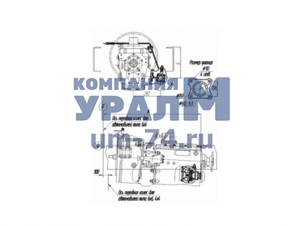 Чертеж Коробка отбора мощности КОМ МП05-4202010-50