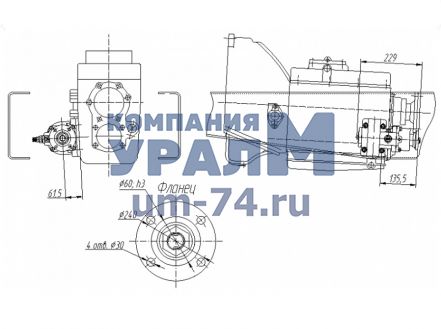 Чертеж Коробка отбора мощности КОМ МП20-4202010-10