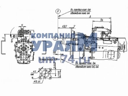 Чертеж Коробка отбора мощности КОМ МП03-4215010-20