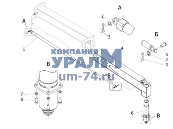 Установка выносных опор КС-55713-1В.31.000