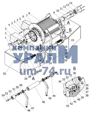 Установка лебедки КС-55713-1В.26.000