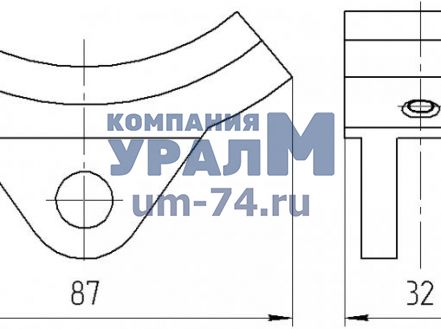 Чертеж Колодка КС-45721.28.00.1100 автокрана КС-45721