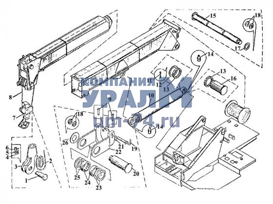 Установка телескопической стрелы КС-3577.63.000