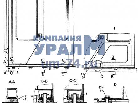 Чертеж кабины т 25 с размерами