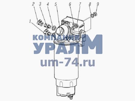 Чертеж Фильтр топливный с подкачкой и подогревом Евро-3 (с элементом PL420) 6660662310