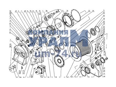 Чертеж Вал КС-3579.26.115-4 лебедки грузовой автокрана КС-3579