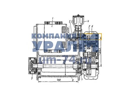 Чертеж Вал КС-3579.26.105-4 лебедки грузовой автокрана Машека КС-3579