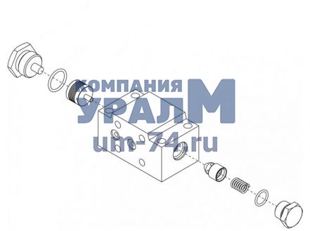 Чертеж Гидрозамок опоры КС-45717.31.400-02 для КС-45721 (25тн)