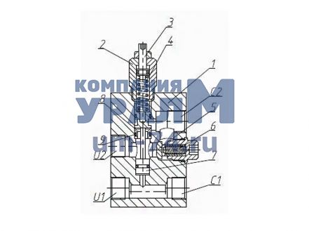 Чертеж Клапан тормозной VBSO-SE 05.41.01-10-04-35
