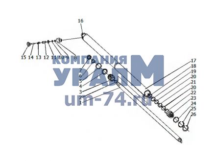 Чертеж Гидроцилиндр КС-55713-2.31.300-2-04 выдвижения опор