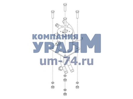 Чертеж Гидрошарнир КС-55730.87.03.000