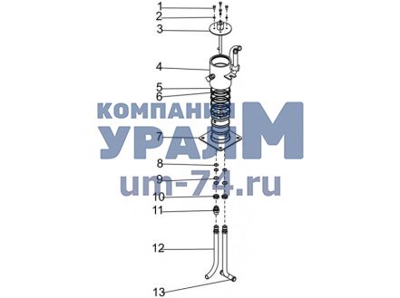 Чертеж Гидрошарнир в сборе КС-55730.87.01.000 автокрана КС-45721