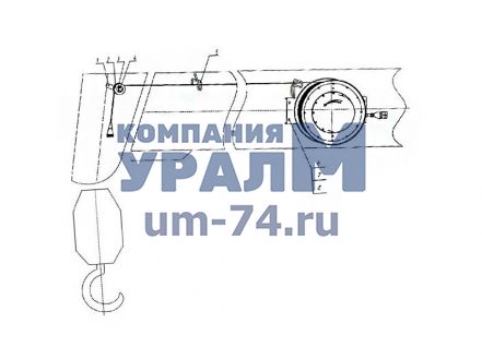 Чертеж Датчик длины стрелы ДДС15.17