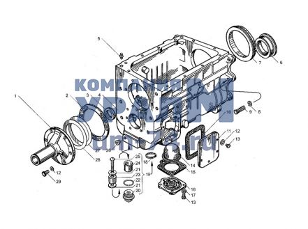 Чертеж Картер КПП-238ВМ МАЗ, УРАЛ, КРАЗ 238М-1701009-40