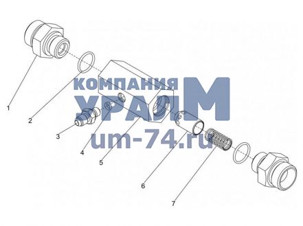 Чертеж Клапан обратный КС-45721.31.990 автокрана Челябинец КС-45721