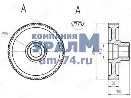 Чертеж Колесо зубчатое КС-3577.28.097-2