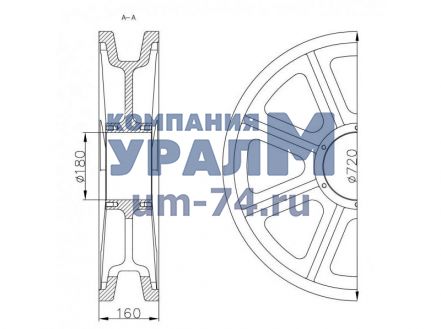 Чертеж Колесо натяжное 25.04.00.001