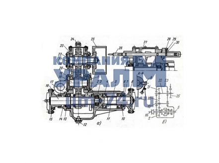 Чертеж Коробка отбора мощности КС-45719-1.14.100-1
