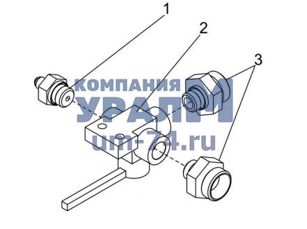Чертеж Кран трехходовой КС-55733.87.08.000