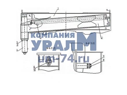 Чертеж Опора выносная КС-55713-1К.31.500