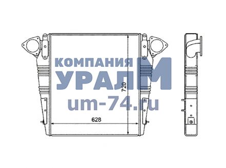 Чертеж Охладитель наддув воздуха 6520А-1172010