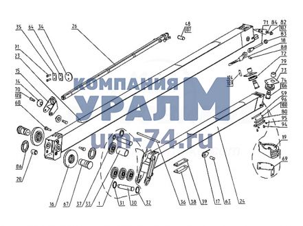 Чертеж Секция первая КС-55727.62.01.400 автокрана КС-55727