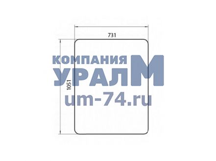 Чертеж Стекло КС-3579.58.009 кабины автокрана Машека