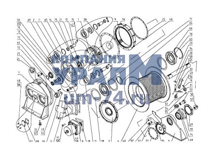 Чертеж Тормоз КС-3579.26.300-2 лебедки грузовой автокрана КС-3579