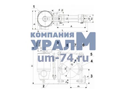 Чертеж Тормоз ТКГ-300У2 без ТЭ