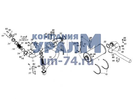 Чертеж Труба приемная 54115-1203010-30