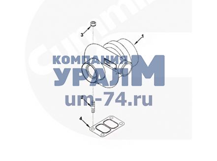 Чертеж Турбокомпрессор 4ISBe185, 4ISDe185 4043978