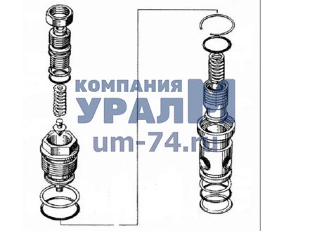 Чертеж Разгрузочный клапан гидрораспределителя HC-D16/4 HYDROCONTROL (Италия)