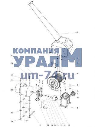 Лебедка подъема стрелы 251.12.00.000-01-01