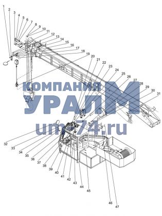 Электрооборудование поворотной части КС-45721.80.40.000 автокрана КС-45721