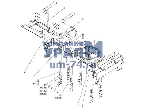 Установка рамы нижней КС-45721.31.000-05