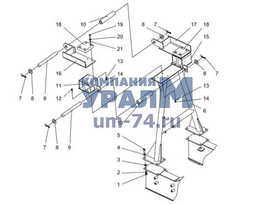Установка стойки КС-55713-5В.37.000-4