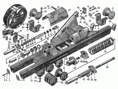 Тележка гусеницы правая Т-170Б.00 и Т-170Б.01 20-21-108СП