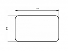 Стекло двери Т80.45.152  (ЛЕВОЕ) 1385х846