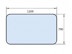 Стекло переднее Т50.45.150 (АГРОМАШ ТК30) 1209х790
